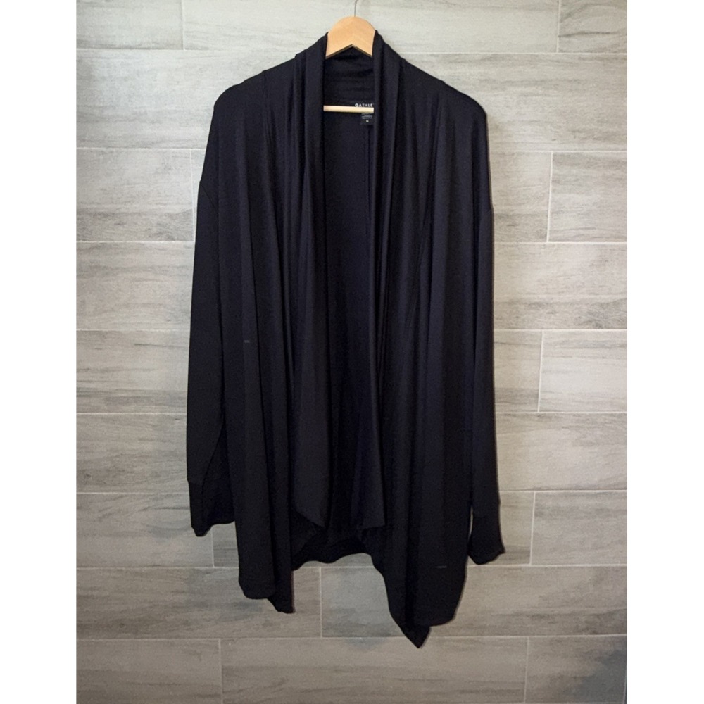Athleta Minimalistic Black Pranayama Wrap Cardigan Size 1X NWT Open Front